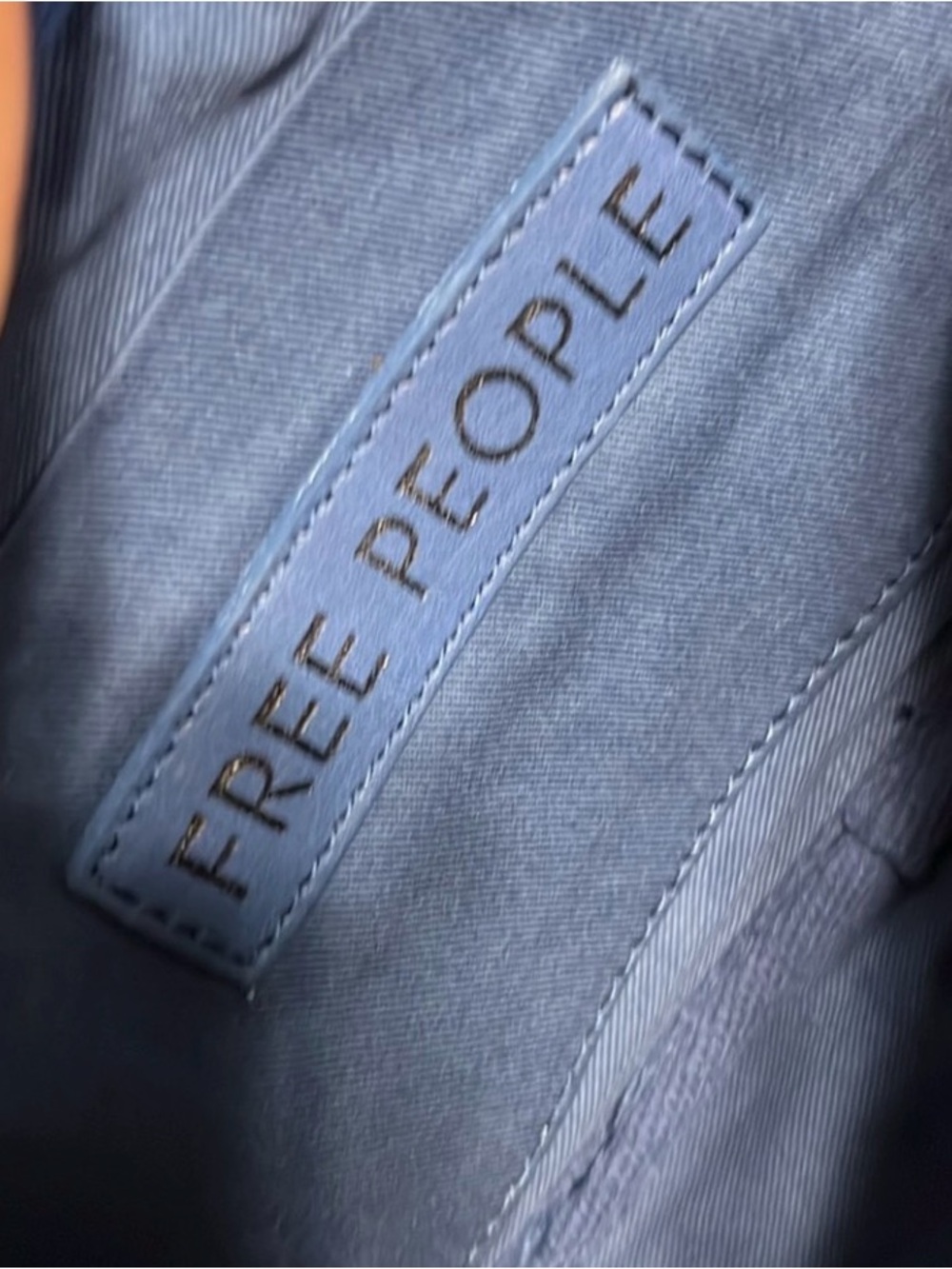 Free People "Say Yes" Leather Buckle Bag - Navy/Royal Blue NWOTs - Picture 7 of 7